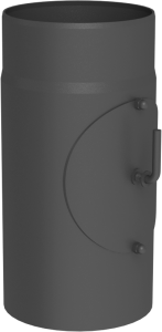 Rura dł. 300mm Ø 120 z rewizją i klapą spalinową; kolor czarny