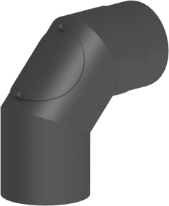 Kolano 90° Ø 130  z wyczystką; kolor czarny