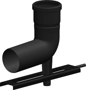 Kolano PP 87° z podporą i szyną mocującą Ø 60