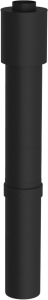 Zakończenie koncentryczne, pionowe, długie czarne RAL9005 PP Ø 60/100