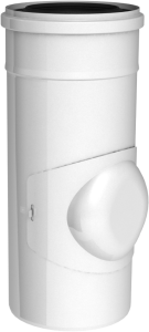 Rura koncentryczna z otworem wyczystkowym PP biała, Ø 60/100