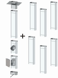 Wkład kominowy owalny 120x180 1,0mm 7 rur