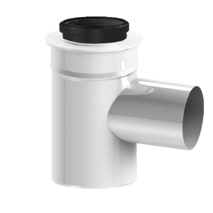 Rozdzielacz koncentryczny PP Ø 80*125/2x Ø 80 biały