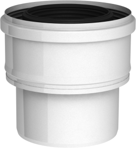 Element rozszerzający, koncentryczny PP  Ø 60*100/Ø 80*125 biały