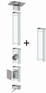 Wkład kominowy owalny 120x240 1,0mm 2 rury