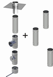 Wkład kominowy okrągły ϕ 120/1.0 mm/ 4 rury 