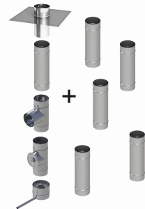 Wkład kominowy okrągły ϕ 120/1.0 mm/ 6 rur 