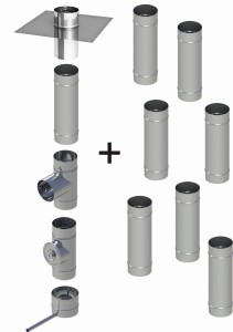 Wkład kominowy okrągły ϕ 120/1.0 mm/ 8 rur 