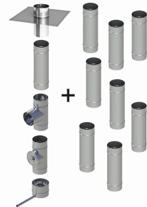 Wkład kominowy okrągły ϕ 120/1.0 mm/ 9 rur 