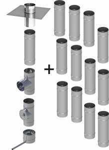 Wkład kominowy okrągły ϕ 120/1.0 mm/ 13 rur 