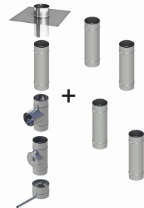 Wkład kominowy okrągły ϕ 200/1.0 mm/ 5 rur