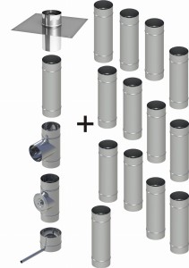 Wkład kominowy okrągły ϕ 160/1.0 mm/ 14 rur