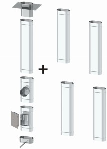 Wkład kominowy owalny 120x195 0,6mm 5 rur
