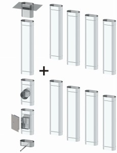 Wkład kominowy owalny 120x210 0,6mm 9 rur