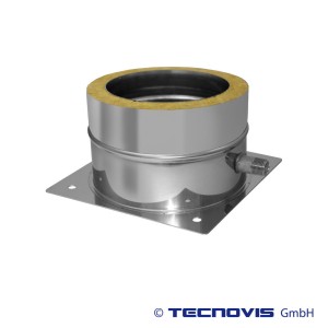 Płyta fundamentowa z odływem skroplin w bok ϕ 160/210, 1,0 mm