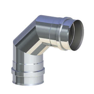 TEC-PELLET Kolano sztywne 90˚ dwumufowe Ø80mm