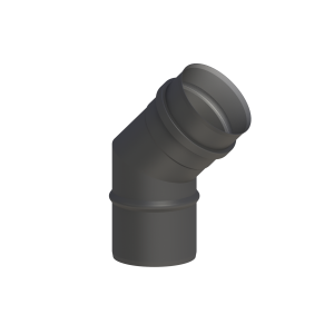 TEC-PELLET Kolano sztywne 45˚ Ø100 mm; czarne 