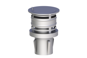 Nasada ϕ 180 przyłącze do ceramiki z osłoną przeciw wietrzną i rewizją