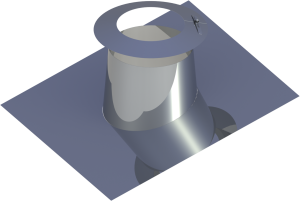 Przejście dachowe z kołnierzem 160/210mm/5-15 st./aluminium