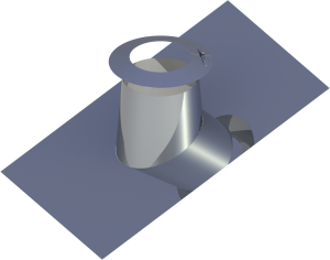 Przejście dachowe z kołnierzem 130/180mm/16-25 st./aluminium