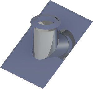 Przejście dachowe z kołnierzem 160/210mm/26-35 st./aluminium