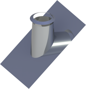 Przejście dachowe z kołnierzem 180/230mm/36-45 st./ołów