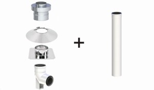 Komin koncentryczny PP 80/125, 1 rura