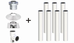 Komin koncentryczny PP 60/100, 7 rur