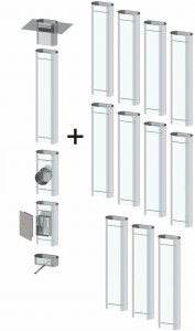 Wkład kominowy owalny 120x195 0,6mm 12 rur