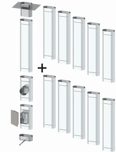 Wkład kominowy owalny 120x210 0,6mm 11 rur