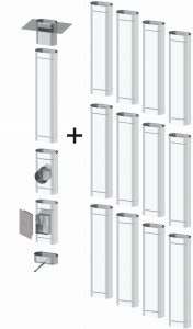 Wkład kominowy owalny 120x210 0,6mm 13 rur