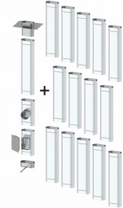 Wkład kominowy owalny 120x210 0,6mm 15 rur