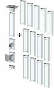 Wkład kominowy owalny 130x255 0,6mm 14 rur