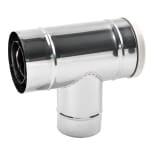 Trójnik podłączeniowy, koncentryczny,  87/60*100/80*125 z rew.