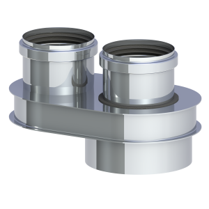 Rozdzielacz powietrzno-spalinowy fi 60*100/2x80 z uszczelką