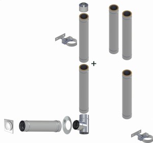 Kondensacyjny komin izolowany fi80*125mm 5 rury