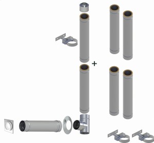 Kondensacyjny komin izolowany fi80*125mm 6 rur