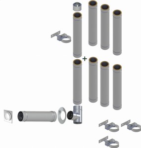 Kondensacyjny komin izolowany fi80*125mm 8 rur
