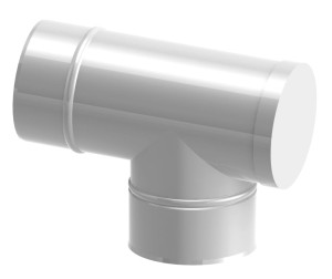 Trójnik podłączeniowy 87st. 60*100 z rewizją malowany na biało