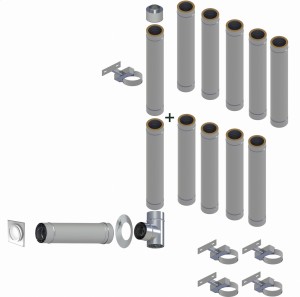 Kondensacyjny komin izolowany fi80*125mm 11 rur