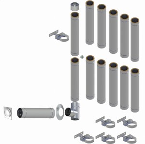Kondensacyjny komin izolowany fi80*125mm 12 rur