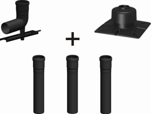 Wkład jednościenny - komin PP ⌀60 / 3 rury