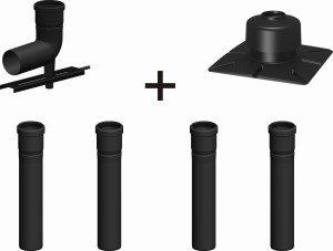 Wkład jednościenny - komin PP ⌀60 / 4 rury