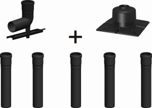 Wkład jednościenny - komin PP ⌀60 / 5 rur