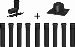 Wkład jednościenny - komin PP ⌀60 / 9 rur